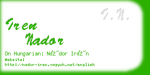 iren nador business card